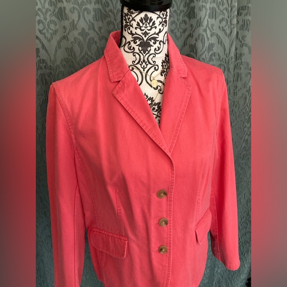 LANDS’ END | Women’s Chino Jacket Button Down Blazer - Picture 3 of 6